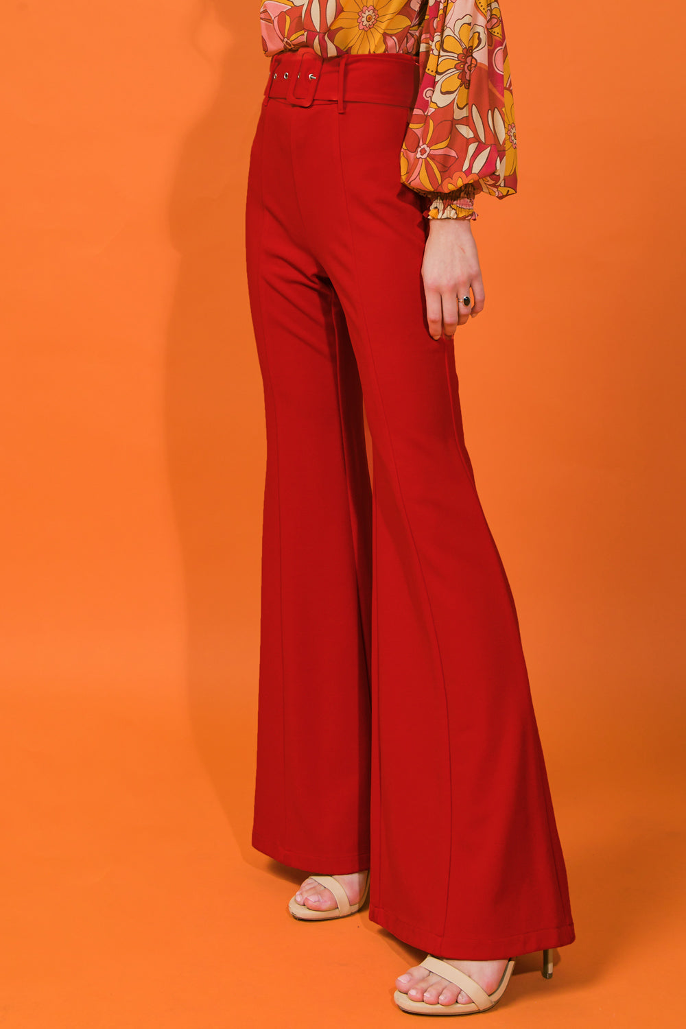 COUNTDOWN THE HOURS WOVEN FLARED PANTS Flying Tomato