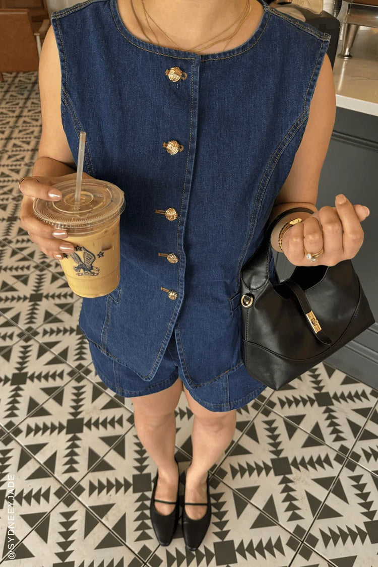 DRIVE-IN MOVIE DENIM VEST - GiFTiFY