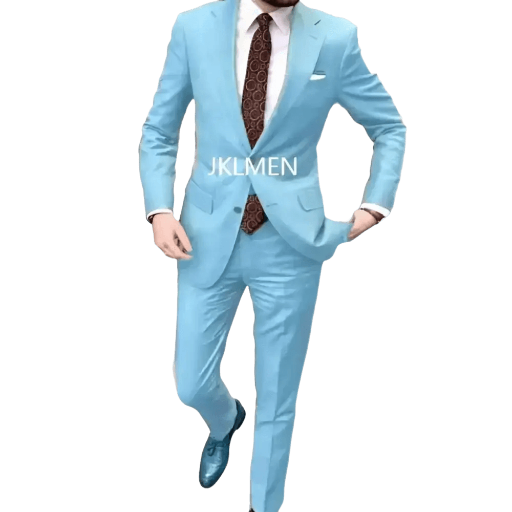 Tan Notched Lapel Men’s Suit Handsome Patterned Tie Wedding Tuxedos - GiFTiFY