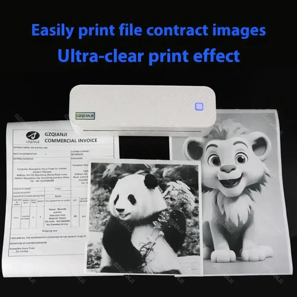 Thermal Portable Mini Printer with Paper Samples - GiFiFY