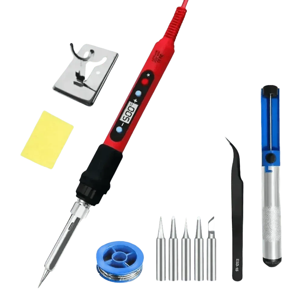 80W Soldering Iron Kit Adjustable Temperature LCD Solder Soldering Irons by Shenzhen Lefavor tool's 