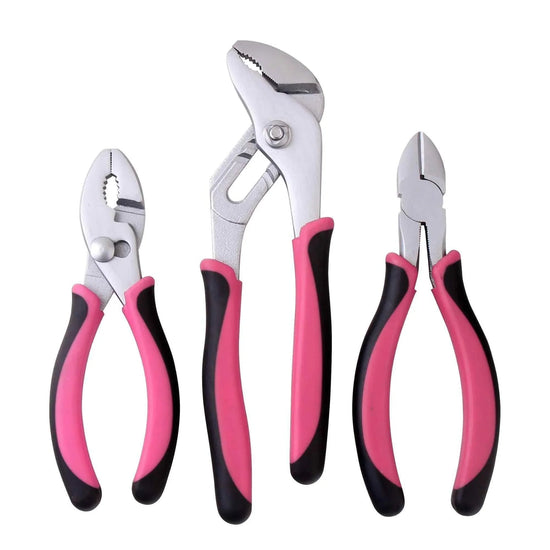 3 Pliers - Pink - DT5008P Pink Tool Kit by Apollo Tools