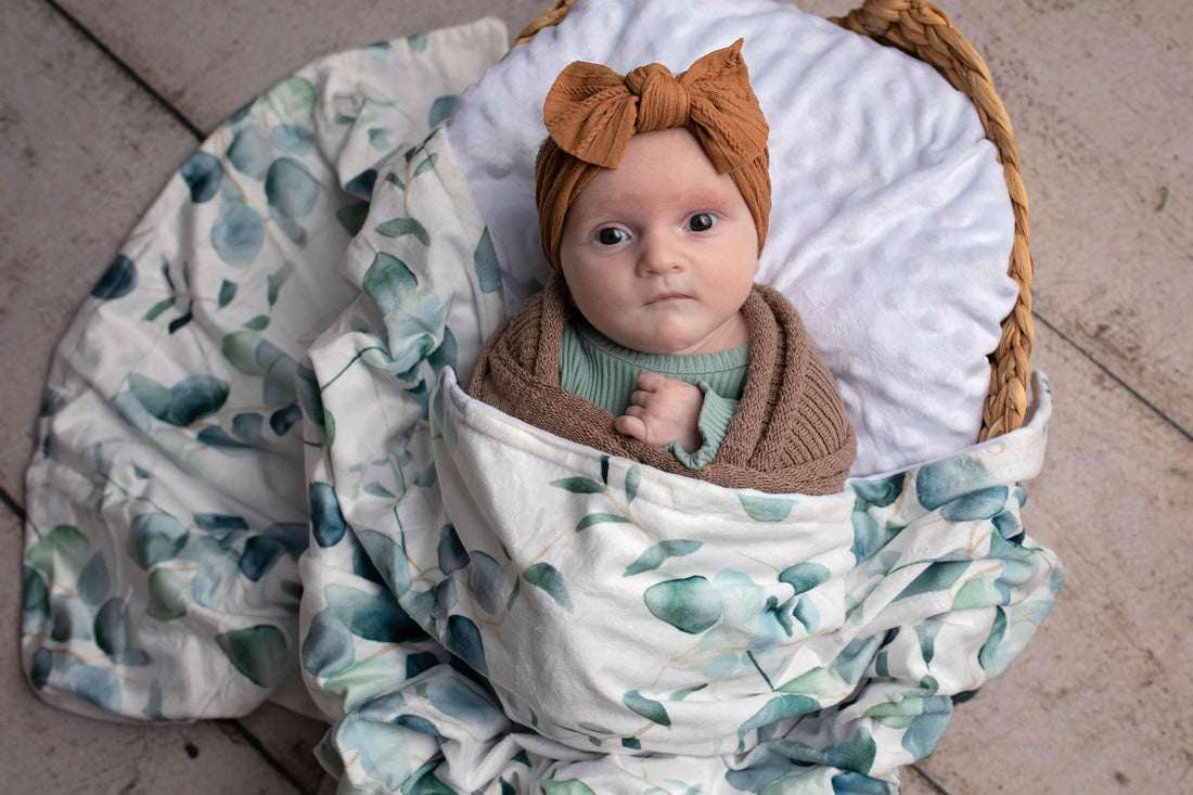 Eucalyptus Embrace Minky Blanket by Growing Sprouts