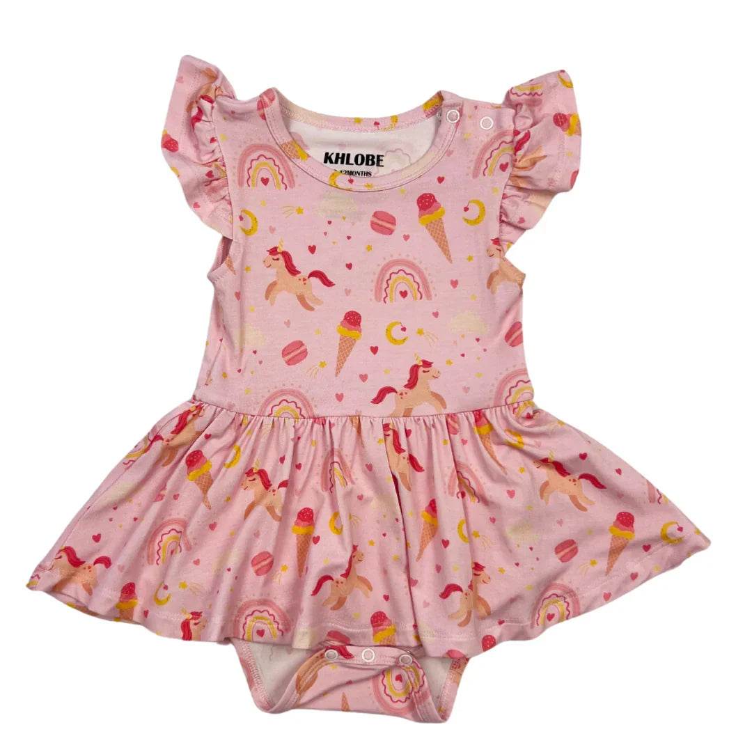Ruffle Dress Short Sleeve Sweet Dreams by Khlobe