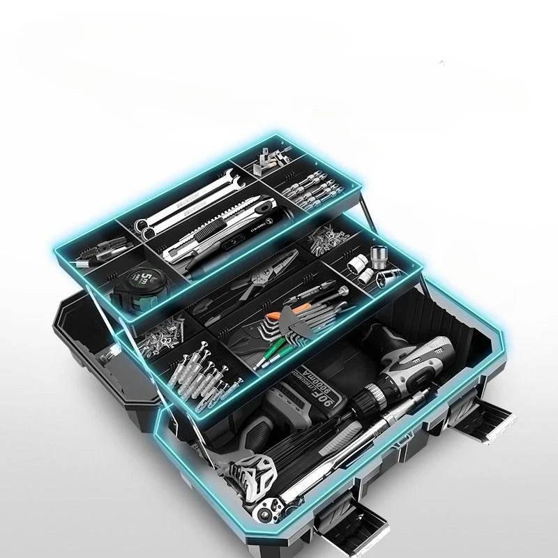 Tools Organizer Box Garage Professional Plastic Tool Case Box Electrician Storage Multifunctional Ou