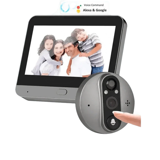 Alexa-compatible door cam with PIR motion sensor