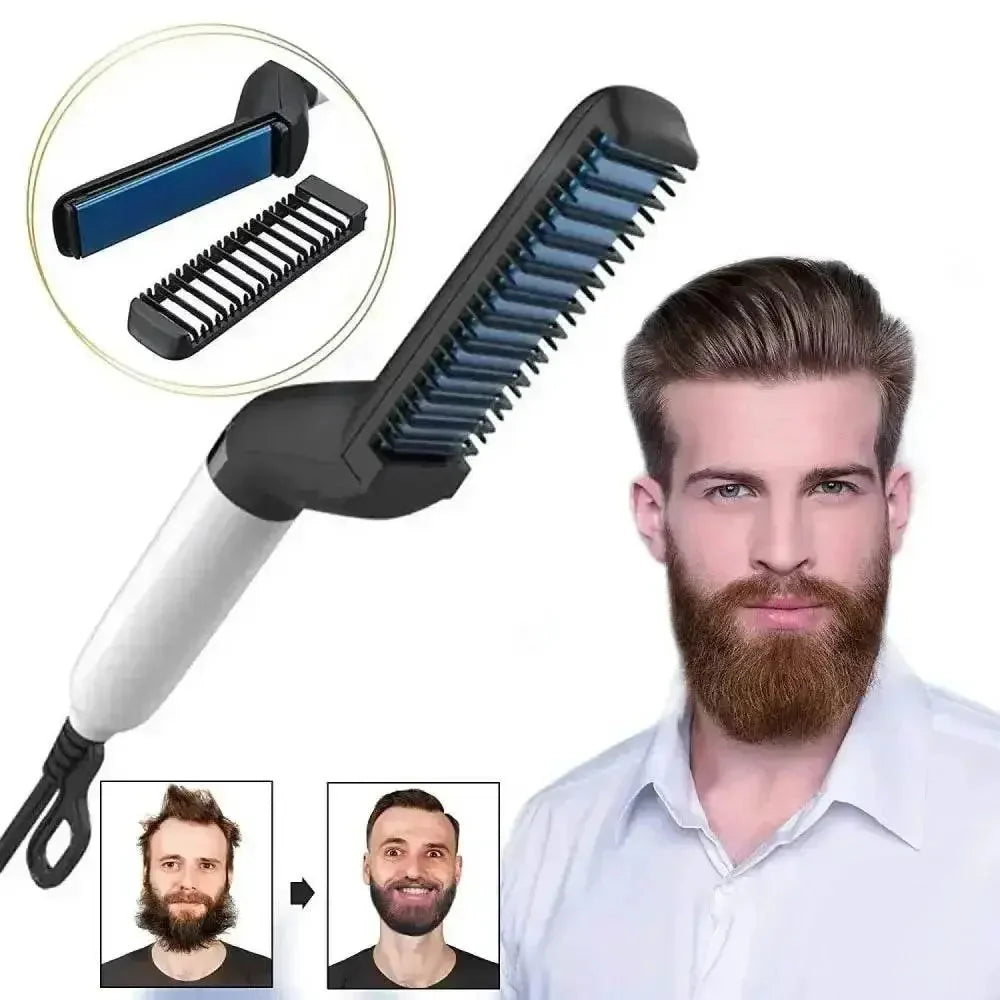 Beard Straightening Hair Straightener Brush Men Hair Accessories by CJ