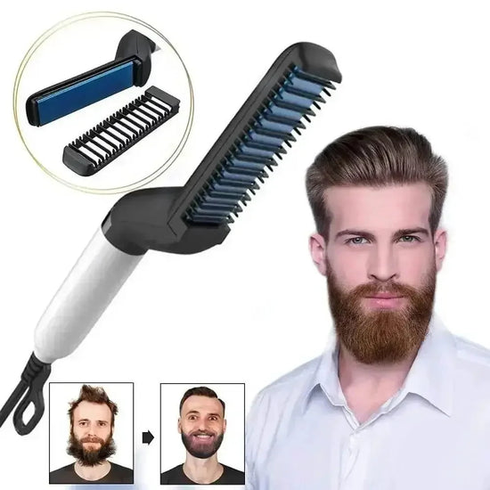 Beard Straightening Hair Straightener Brush Men Hair Accessories by CJ