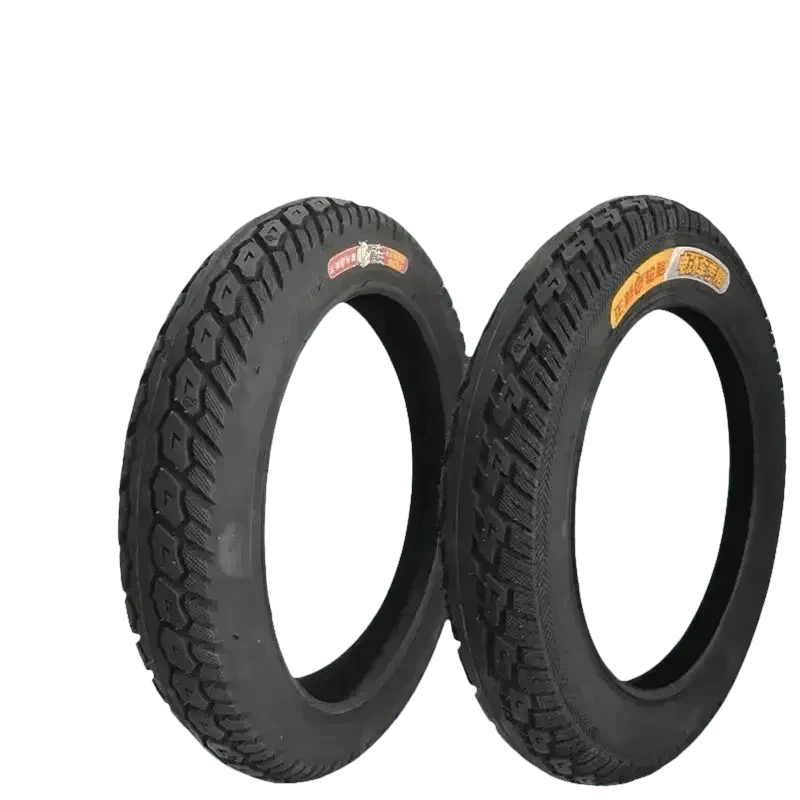 Two black CST electric bike fat tires for e-bike wheels