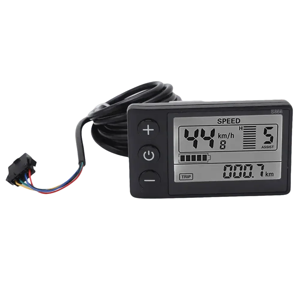 SM LCD S866 waterproof ebike display with controller cable
