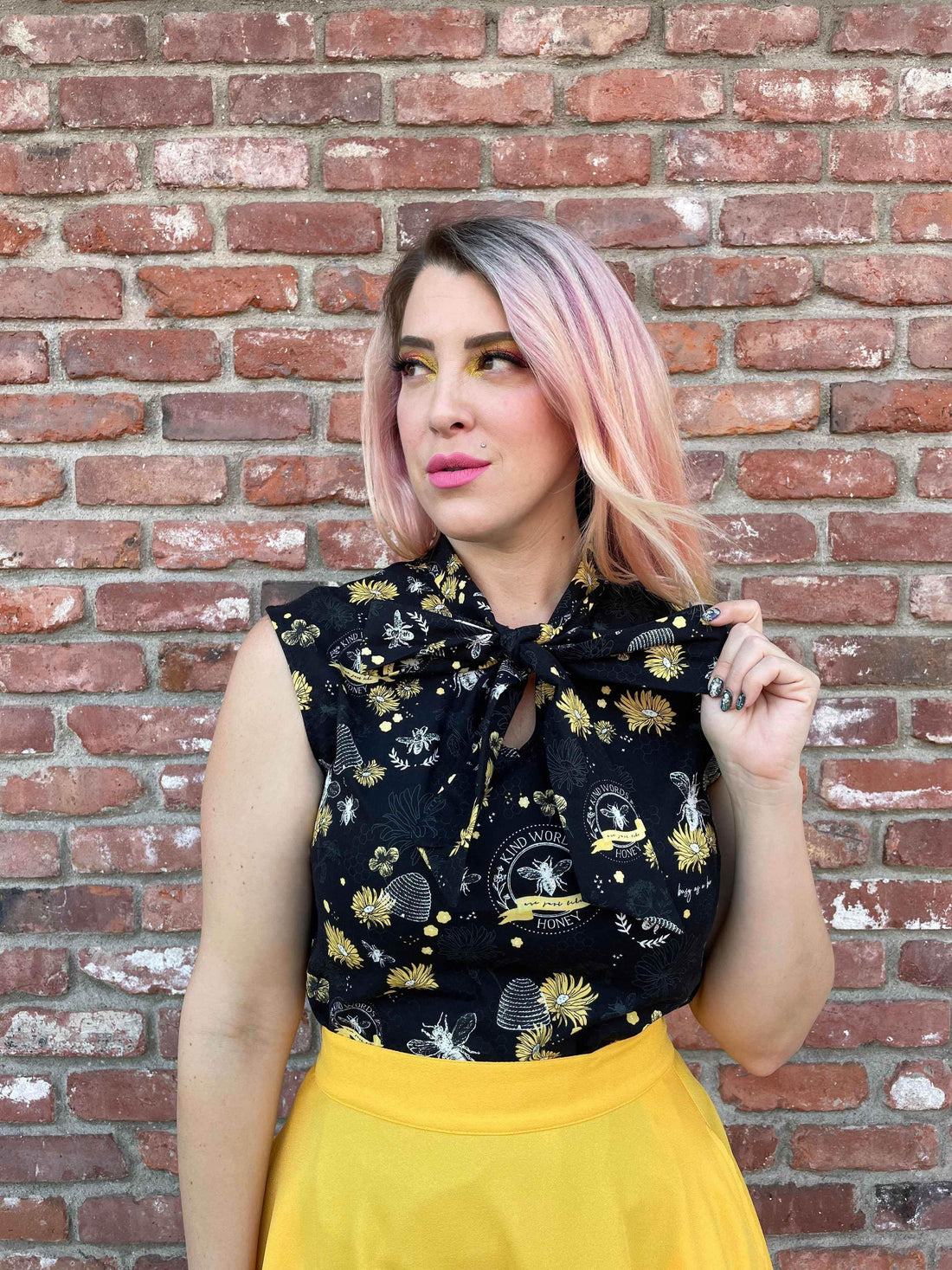 Bee Kind Bow Top Shirts & Tops by Retrolicious