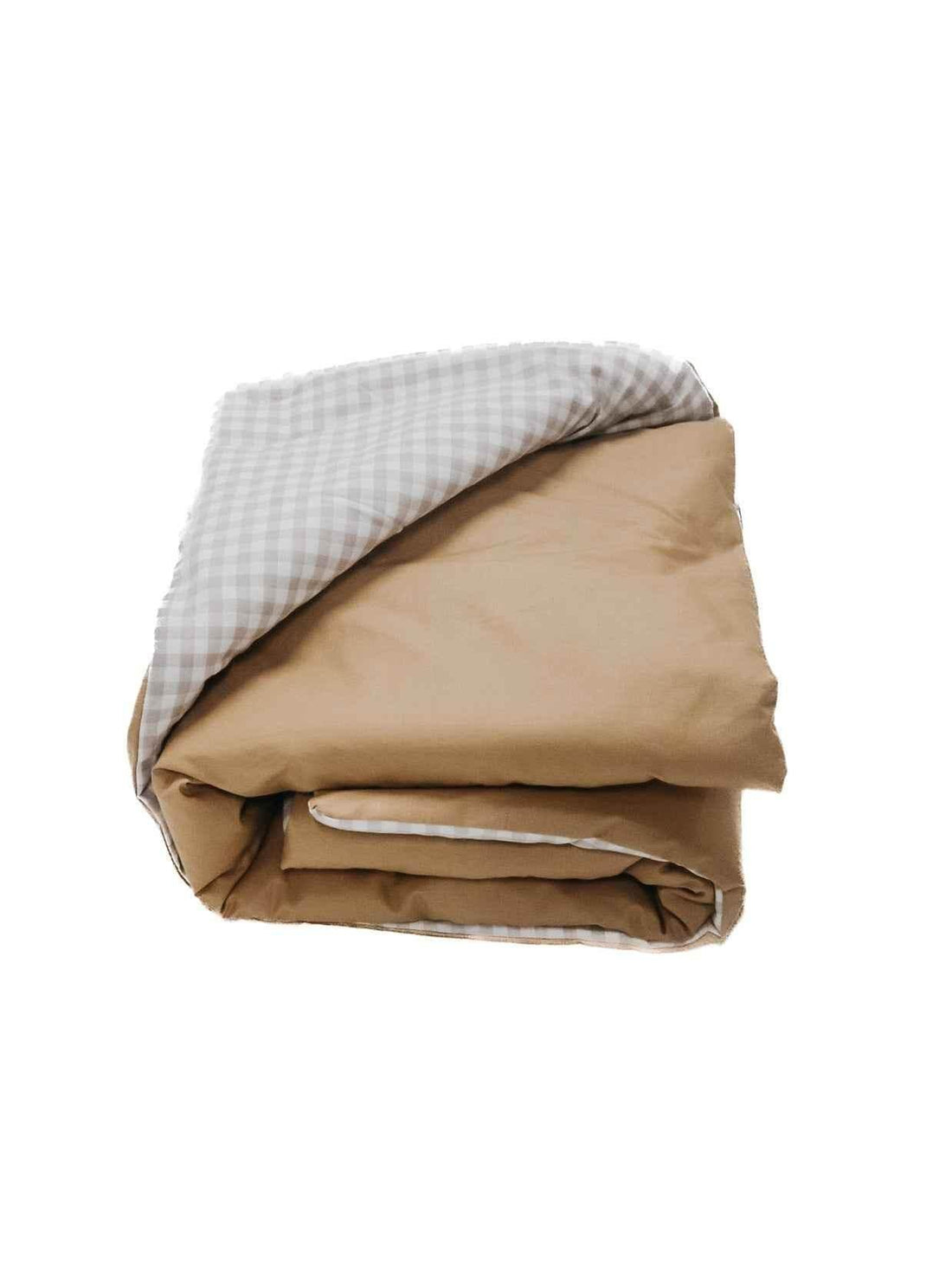 Chestnut Gingham Quilted Blanket by Little Mae & Co