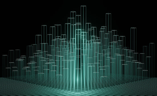 an abstract image of a city made up of lines