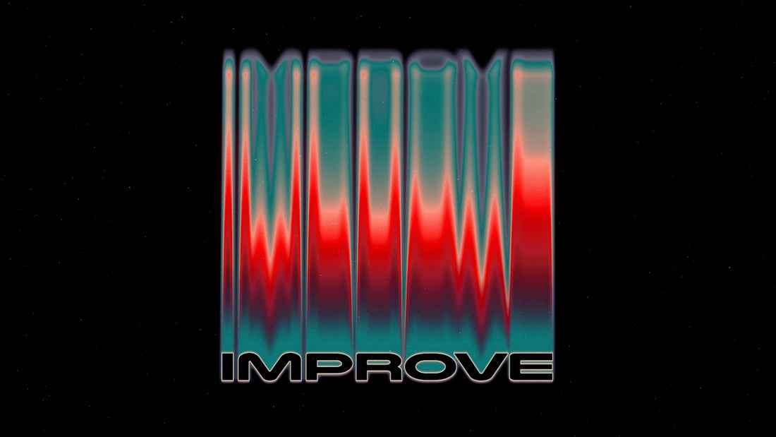 a black background with red and blue lines