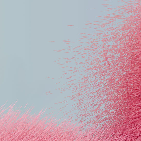 a blue and pink background with a light blue sky