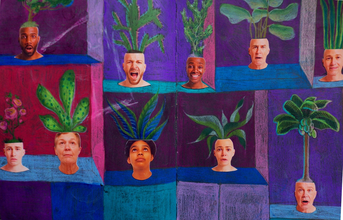 People with plants growing from their heads