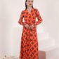 Sun Print Chiffon Dress