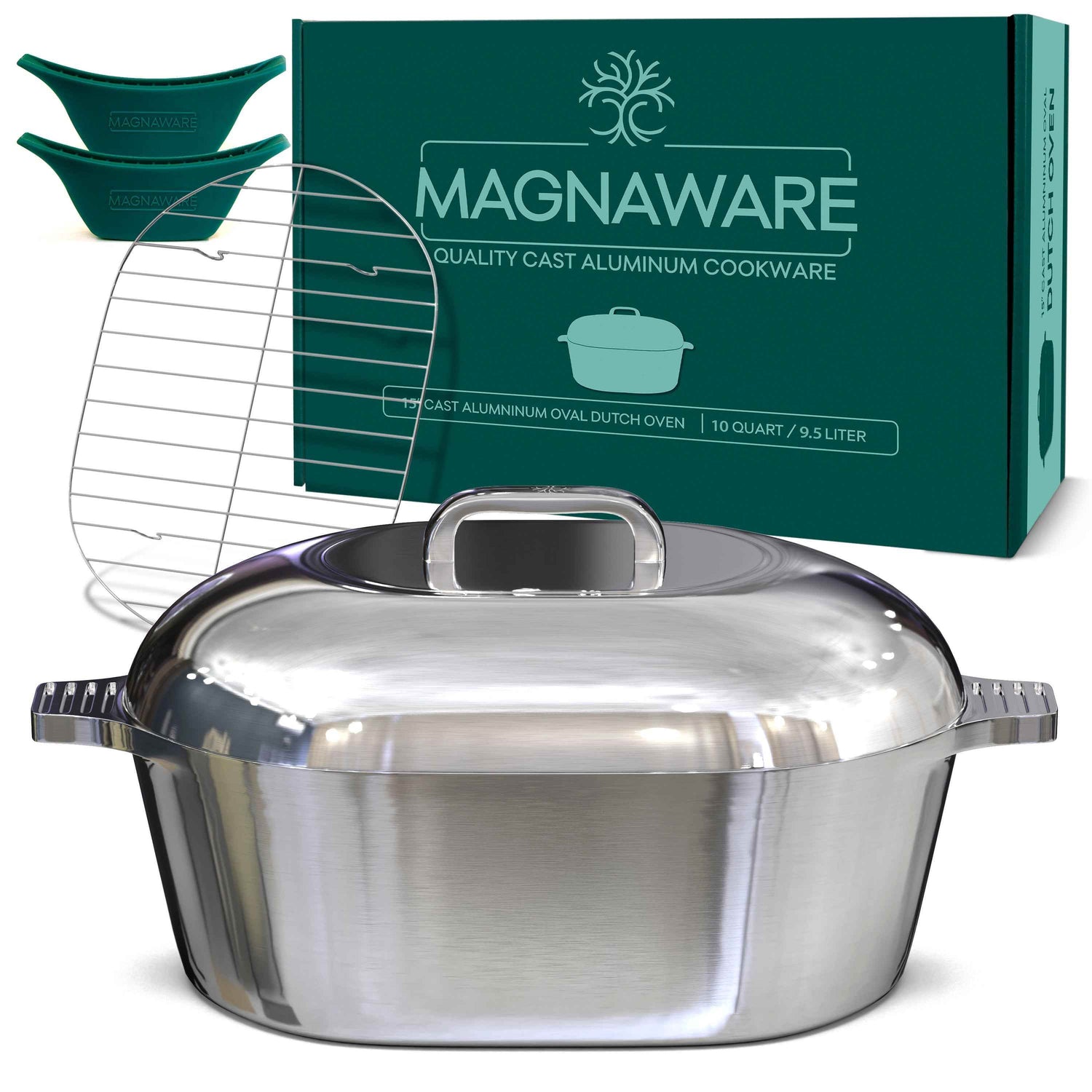 Oval Dutch Oven with Lid - 10 Quart (15 Inch) - GiFTiFY