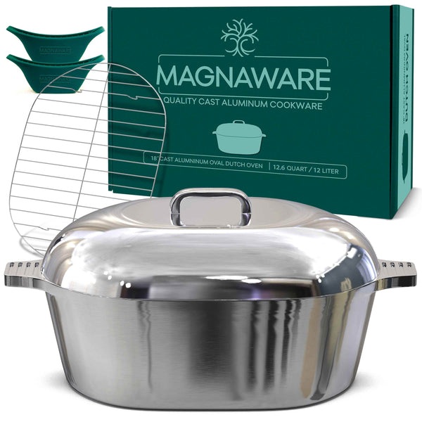 Oval Dutch Oven with Lid - 12.6 Quart (18 Inch) - GiFTiFY