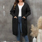 Plus Size Long Sleeve Pocketed Cardigan - GiFTiFY