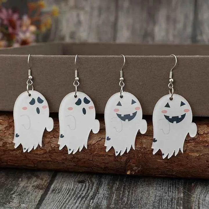 2 Piece Alloy Acrylic Ghost Dangle Earrings - GiFTiFY