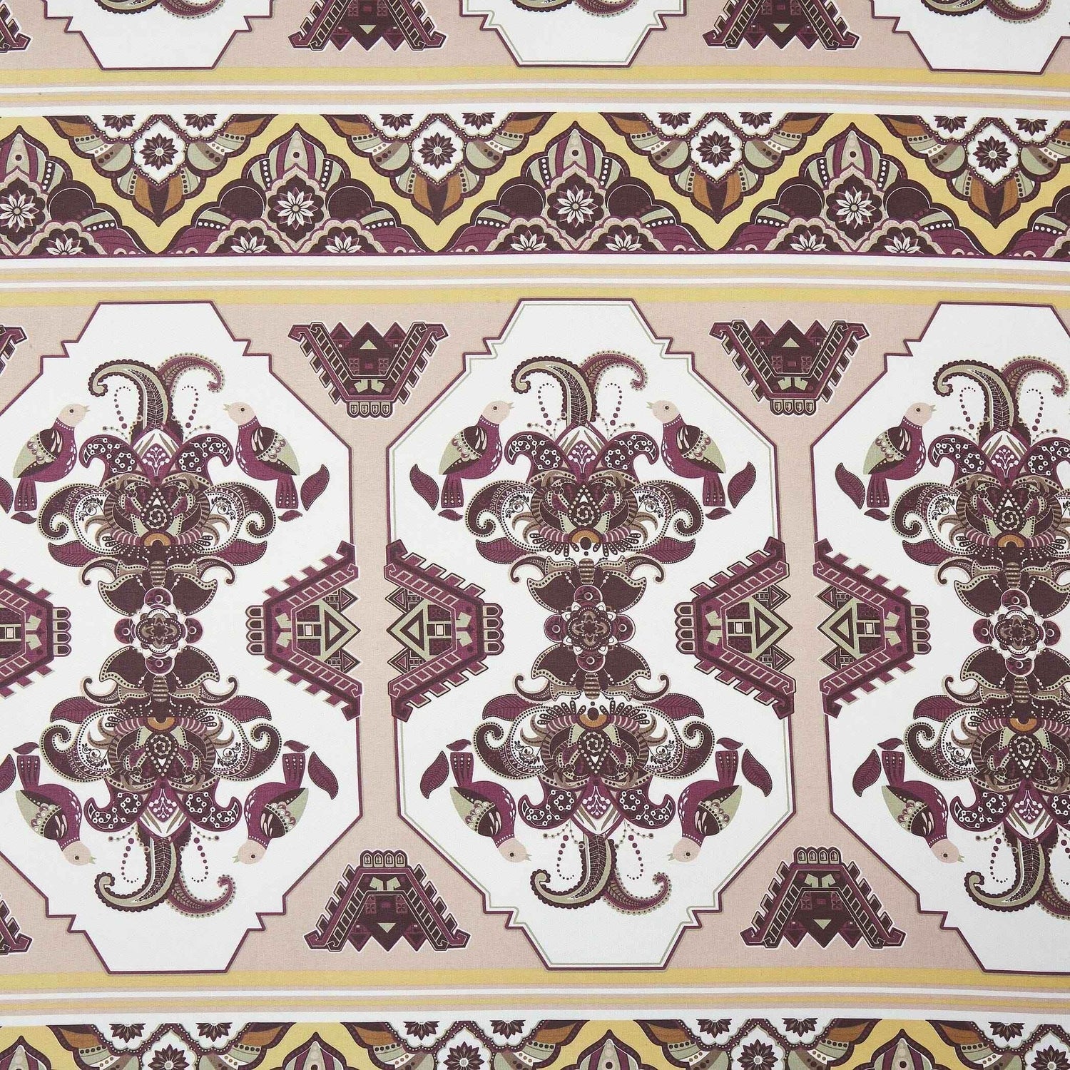 DaDa Bedding Majestic Oriental Kilim Fitted Sheet - w/ Pillow Cases Royal Persian Traditional Design Intricate Ornate Ornament Print - GiFTiFY