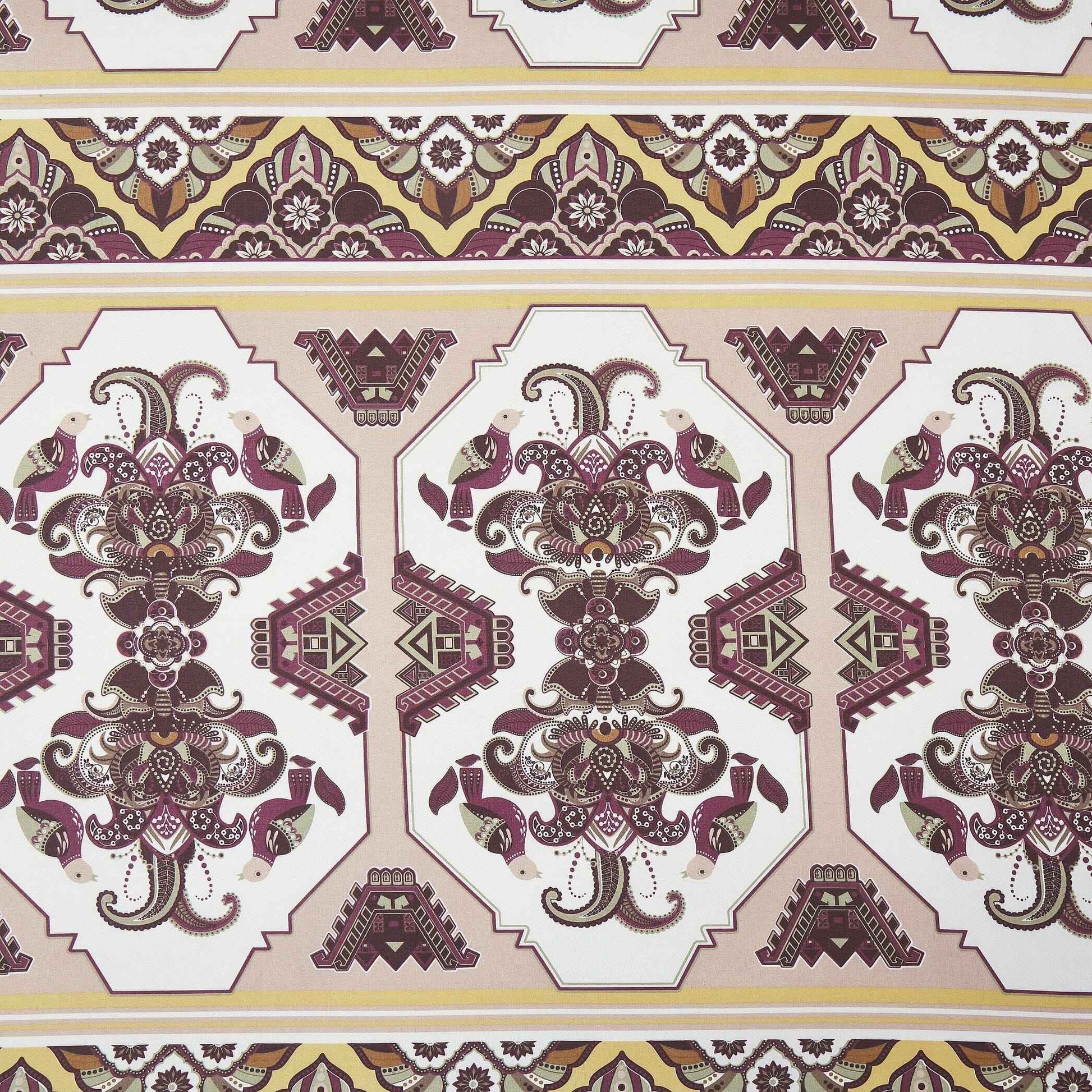 DaDa Bedding Majestic Oriental Kilim Fitted Sheet - w/ Pillow Cases Royal Persian Traditional Design Intricate Ornate Ornament Print