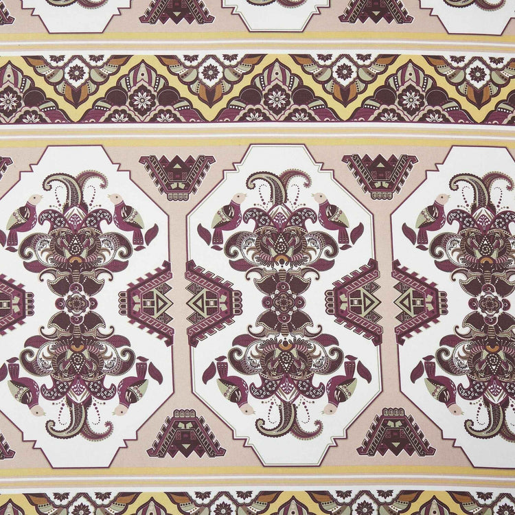 DaDa Bedding Majestic Oriental Kilim Fitted Sheet - w/ Pillow Cases Royal Persian Traditional Design Intricate Ornate Ornament Print - GiFTiFY