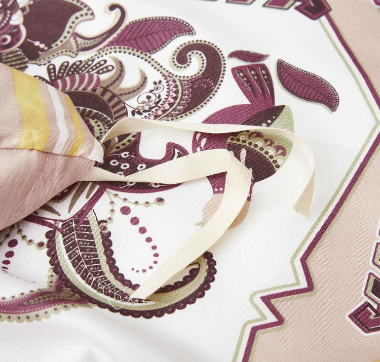 DaDa Bedding Majestic Oriental Kilim Duvet Cover - w/ Pillow Cases Royal Persian Traditional Design Intricate Ornate Ornament Print - GiFTiFY