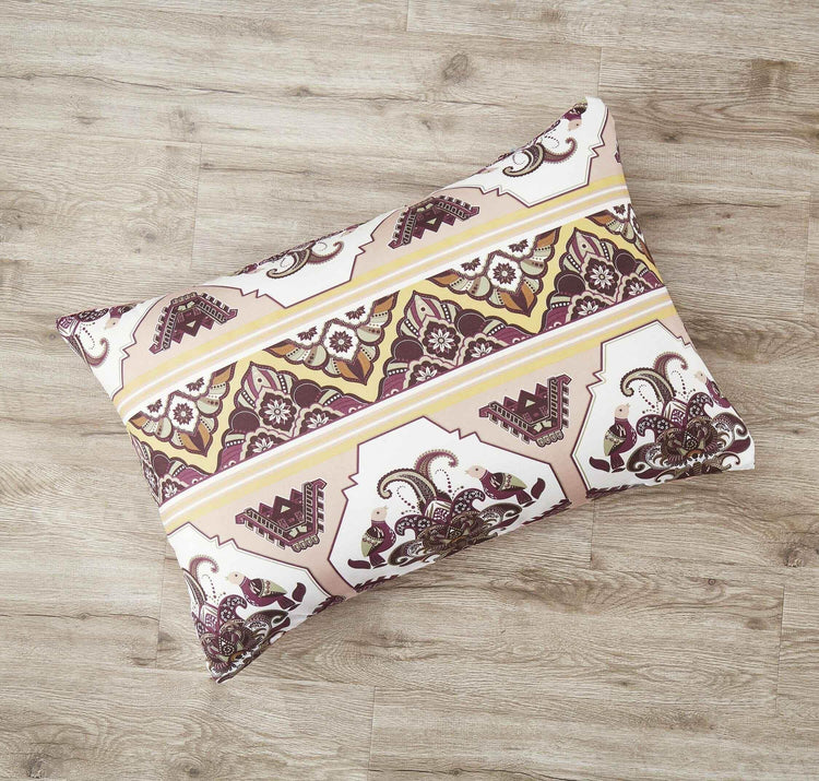 DaDa Bedding Majestic Oriental Kilim Duvet Cover - w/ Pillow Cases Royal Persian Traditional Design Intricate Ornate Ornament Print - GiFTiFY