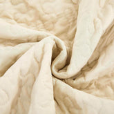 DaDa Bedding Botanical Floral Throw Blanket - Quilted Yellow Fleur Golden Orange Spring Time Tulips - Scalloped Edges Bright Vibrant Ivory Cream - 50 x 60 - GiFTiFY