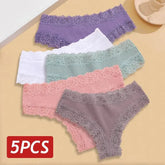 5PCS Lace Cotton Brazilian Panties - GiFTiFY