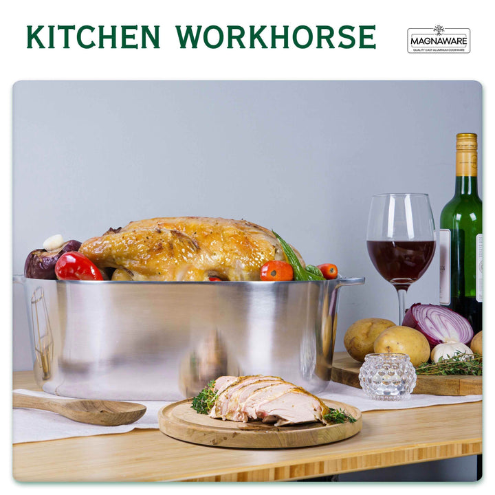 Oval Dutch Oven with Lid - 10 Quart (15 Inch) - GiFTiFY