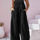 Plus Size Square Neck Wide Leg Overalls