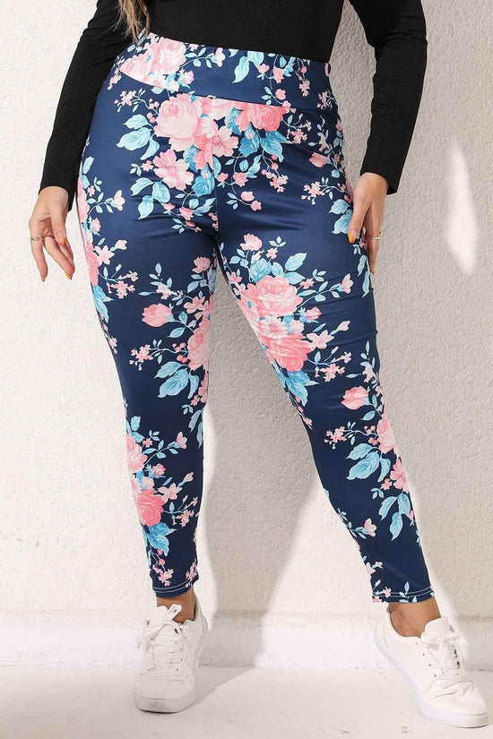 Plus Size Floral Print Legging - GiFTiFY