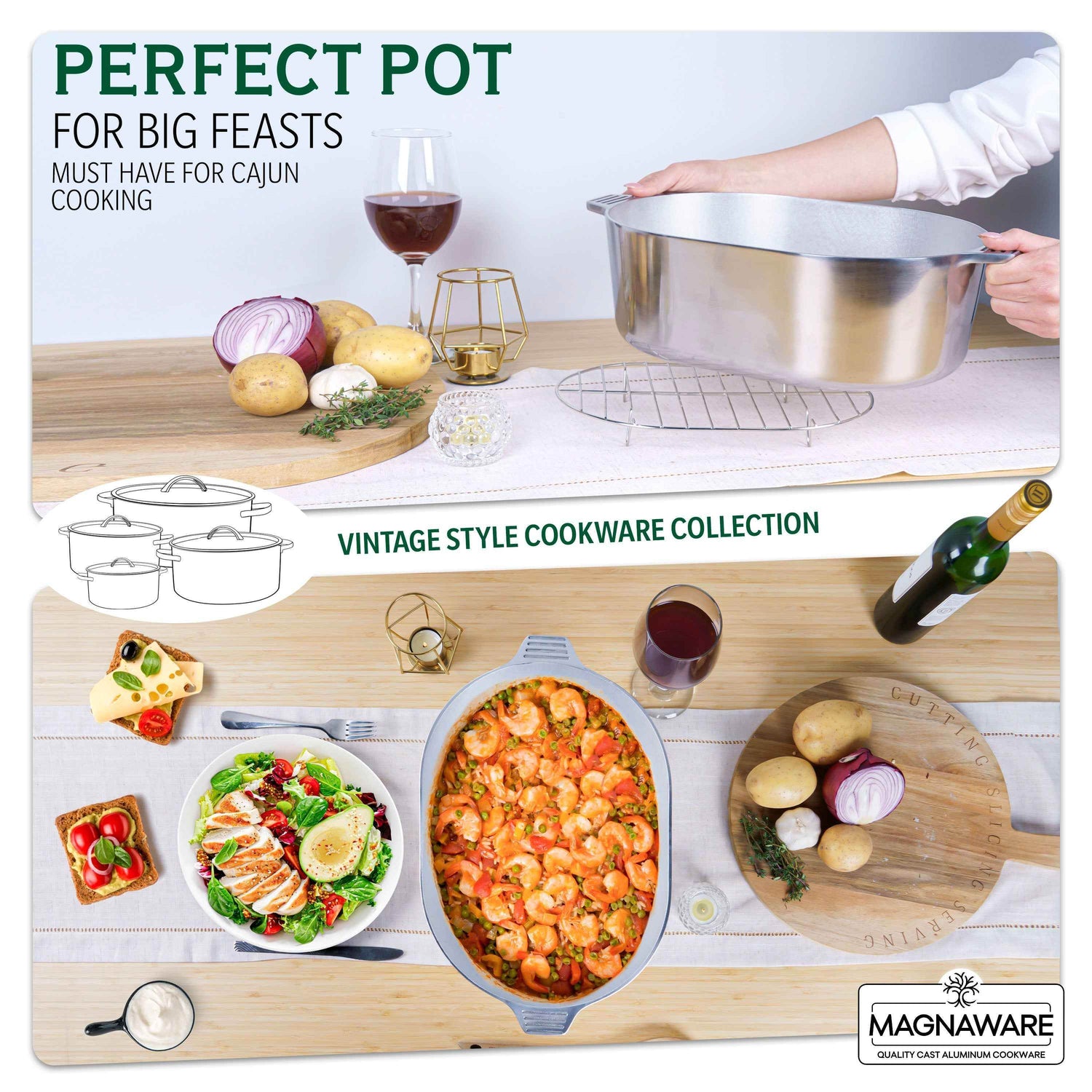 Oval Dutch Oven with Lid - 10 Quart (15 Inch) - GiFTiFY