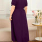 Plus Size Contrast Collar Short Sleeve Dress - GiFTiFY