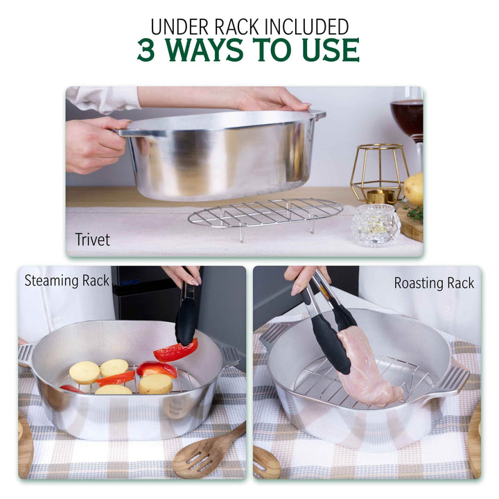 Oval Dutch Oven with Lid - 5 Quart (11 Inch) - GiFTiFY