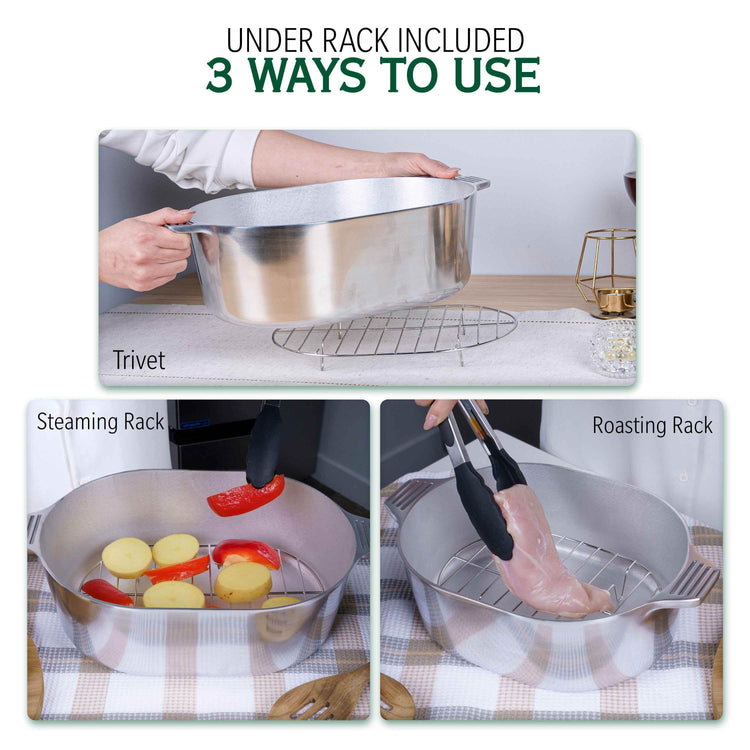 Oval Dutch Oven with Lid - 8 Quart (13 Inch) - GiFTiFY