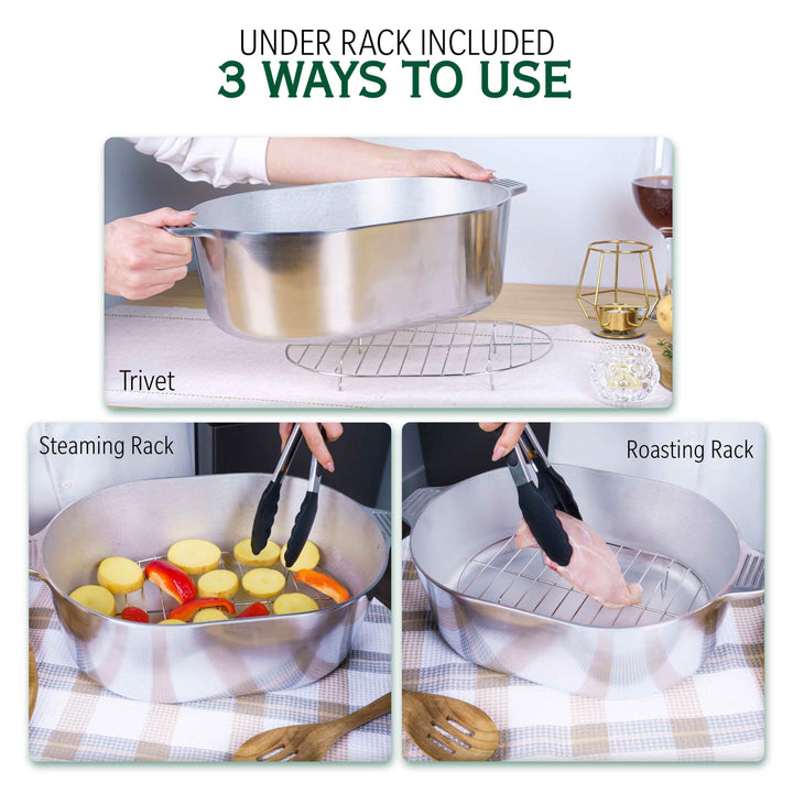 Oval Dutch Oven with Lid - 10 Quart (15 Inch) - GiFTiFY