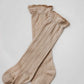Ruffle Cotton Knee High Socks