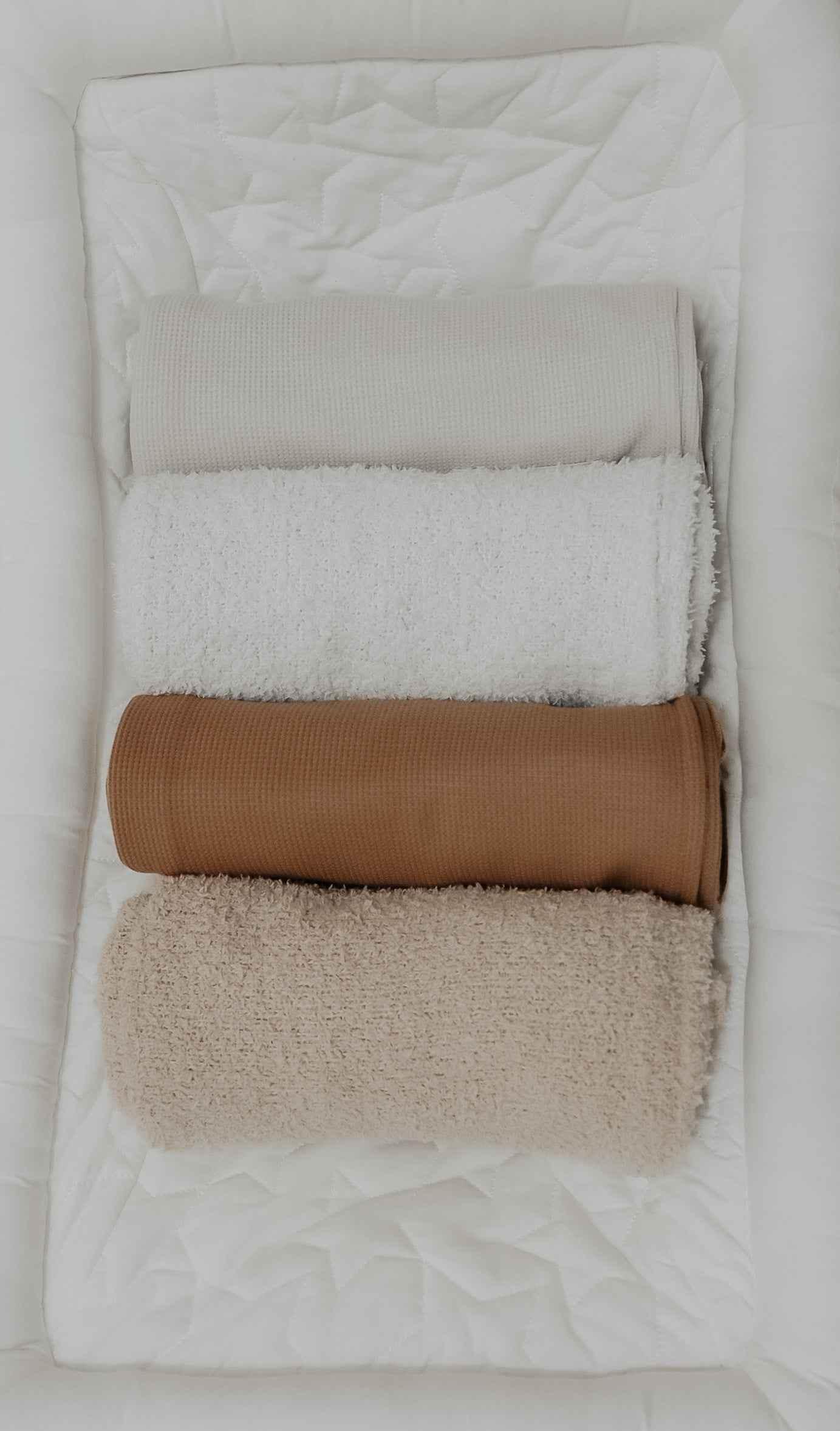 Caramel Waffle Knit Blanket - GiFTiFY