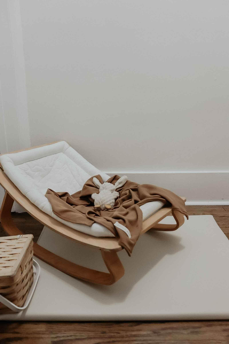 Caramel Waffle Knit Blanket by Little Mae & Co