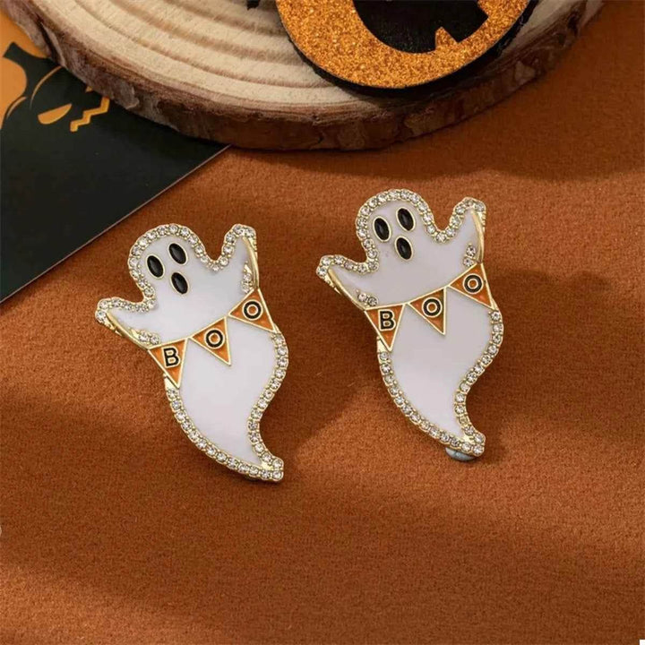 Halloween Ghost and Pumpkin Dangle Earrings - GiFTiFY