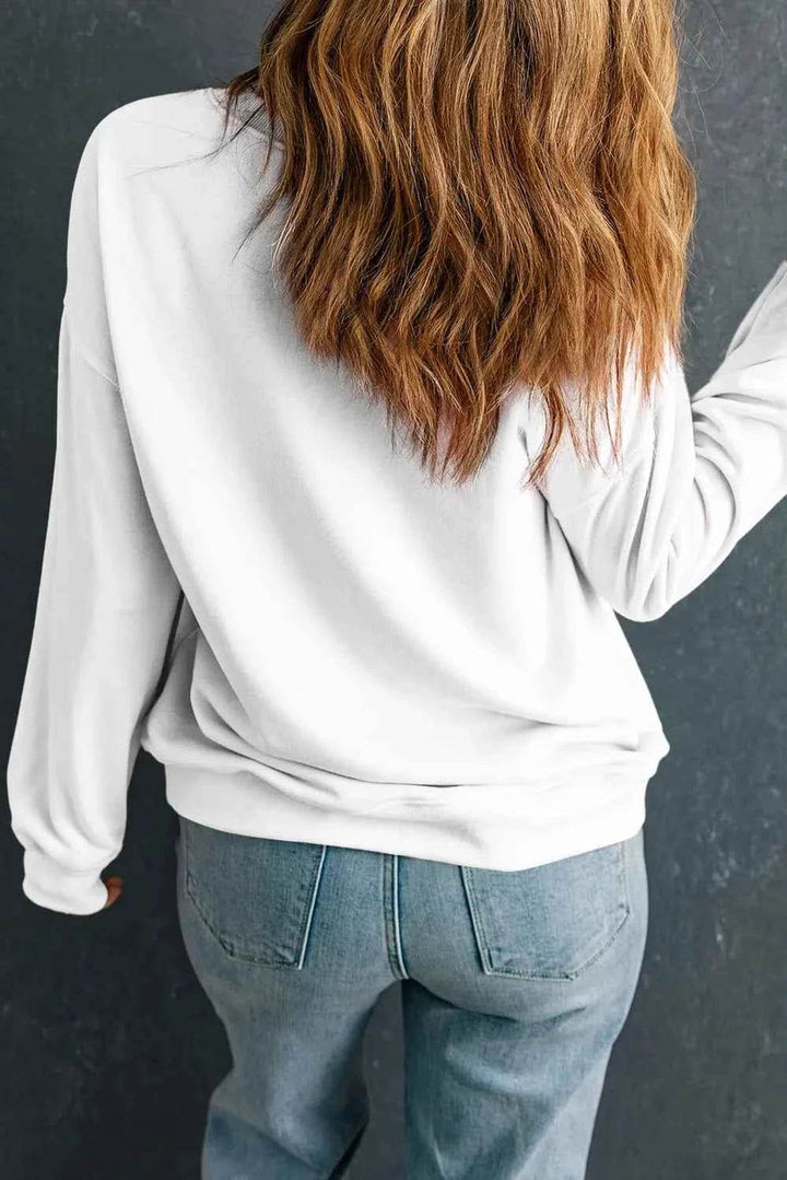 Pumpkin Graphic Long Sleeve Sweatshirt - GiFTiFY