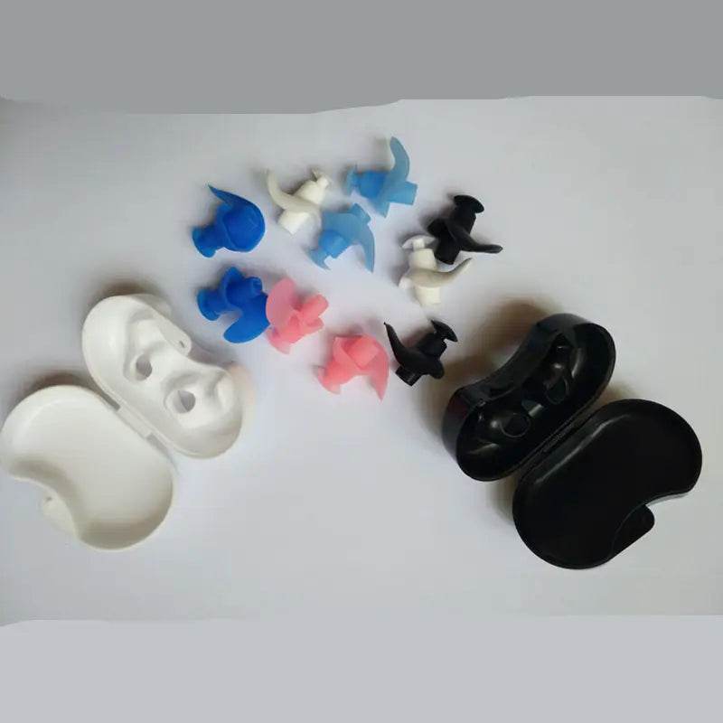 Blue Silicone Water Sports Earplugs Hypoallergenic