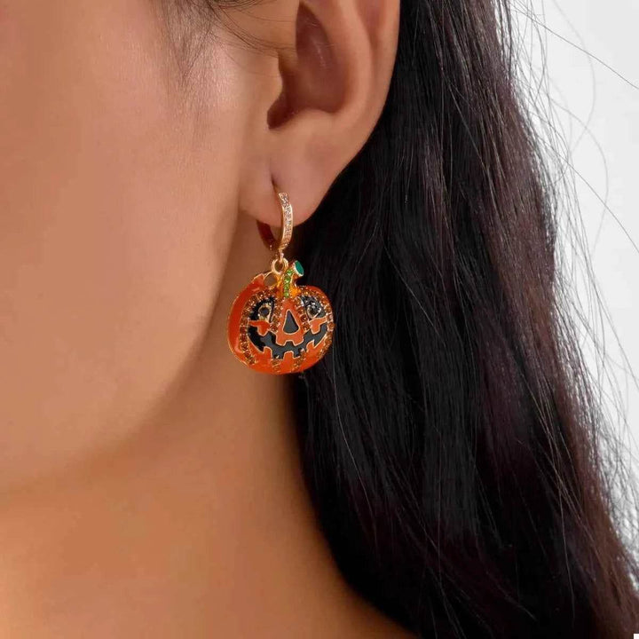 Halloween Pumpkin Drop Earrings - GiFTiFY