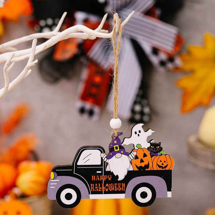 4-Piece Halloween Element Car-Shape Hanging Widgets - GiFTiFY