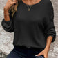 Plus Size Relaxed Fit Waffle Knit Round Neck T-Shirt - GiFTiFY