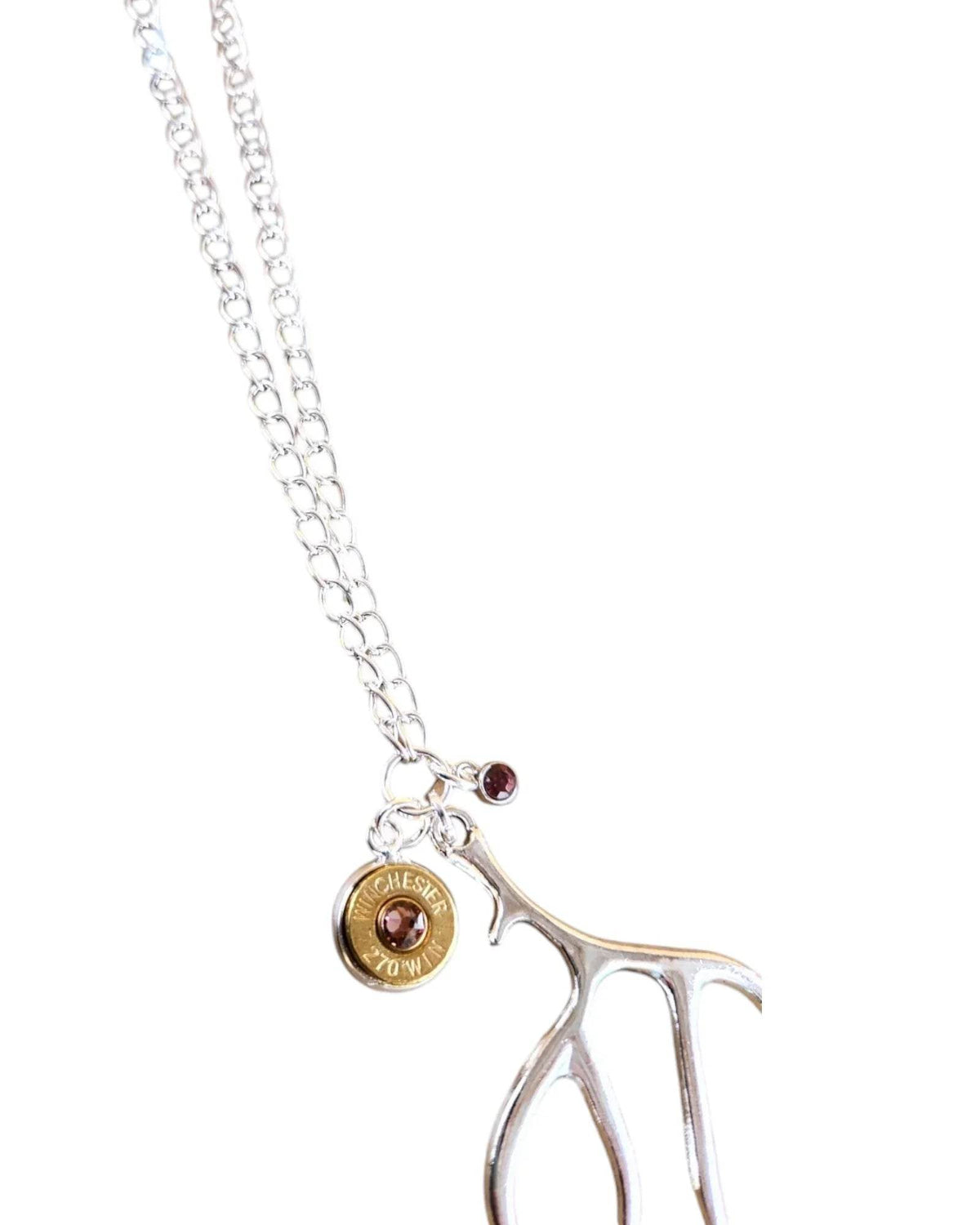 Antler & Head stamp Necklace Necklace by Sarahs Jewelry Designs